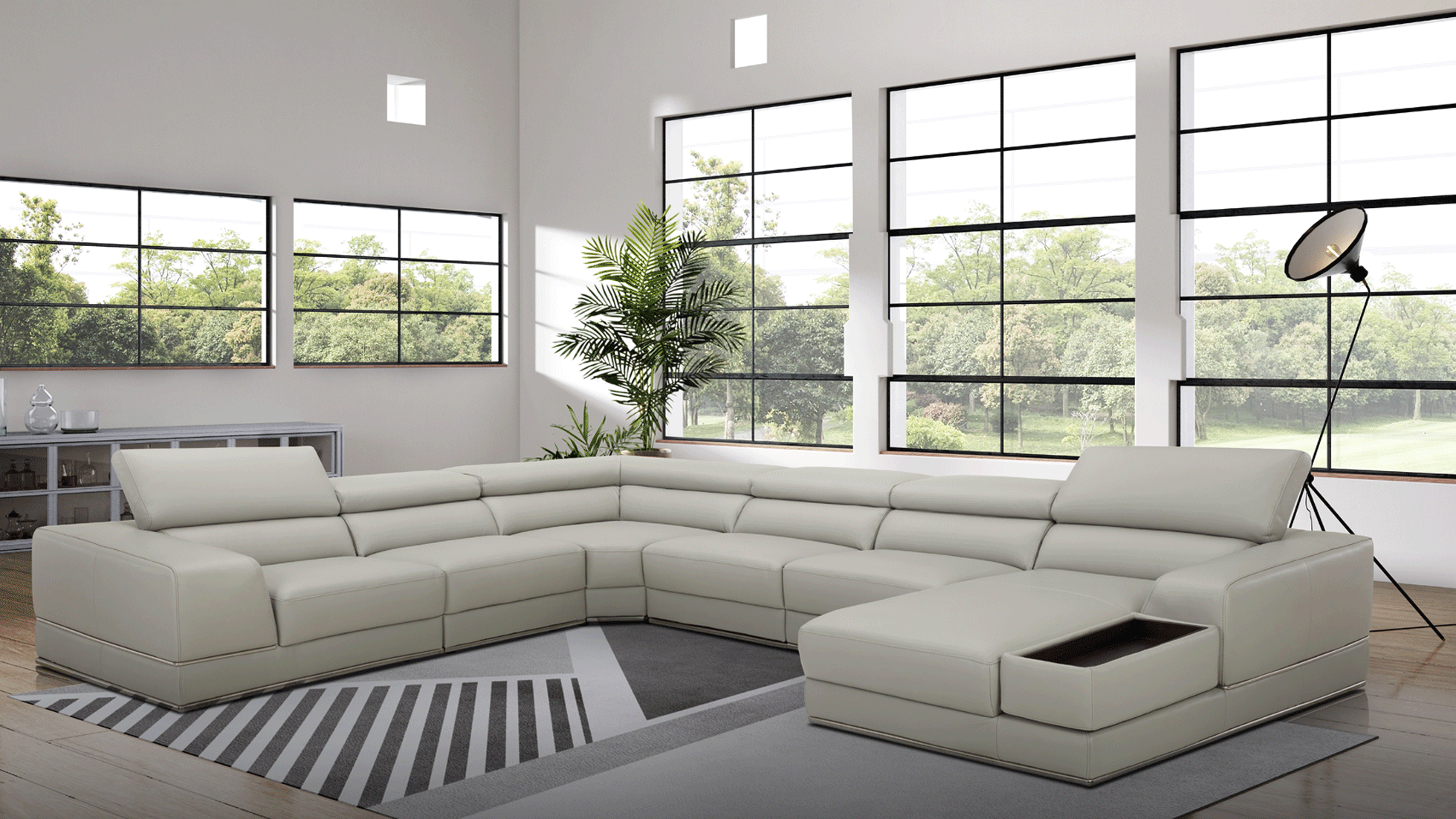 Brands FLR Modern Living Special Order 1576 Sectional Right by Kuka