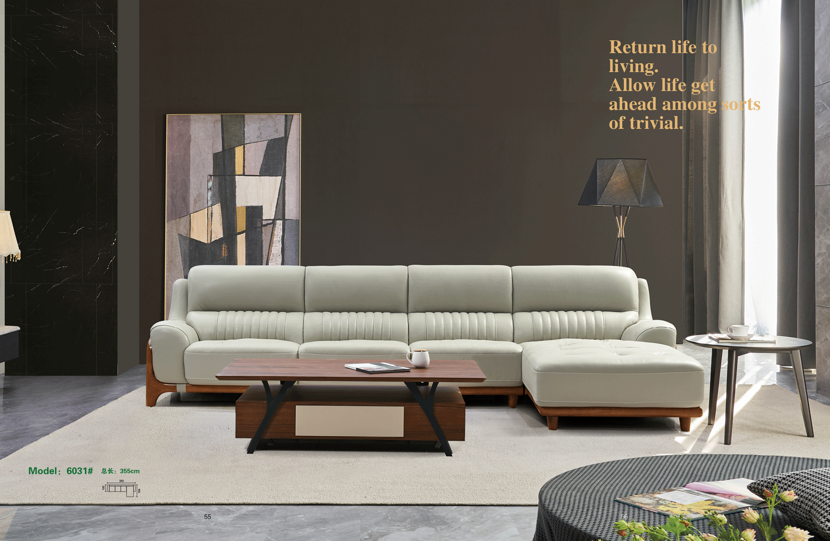 Living Room Furniture Sectionals 6031 Sectional