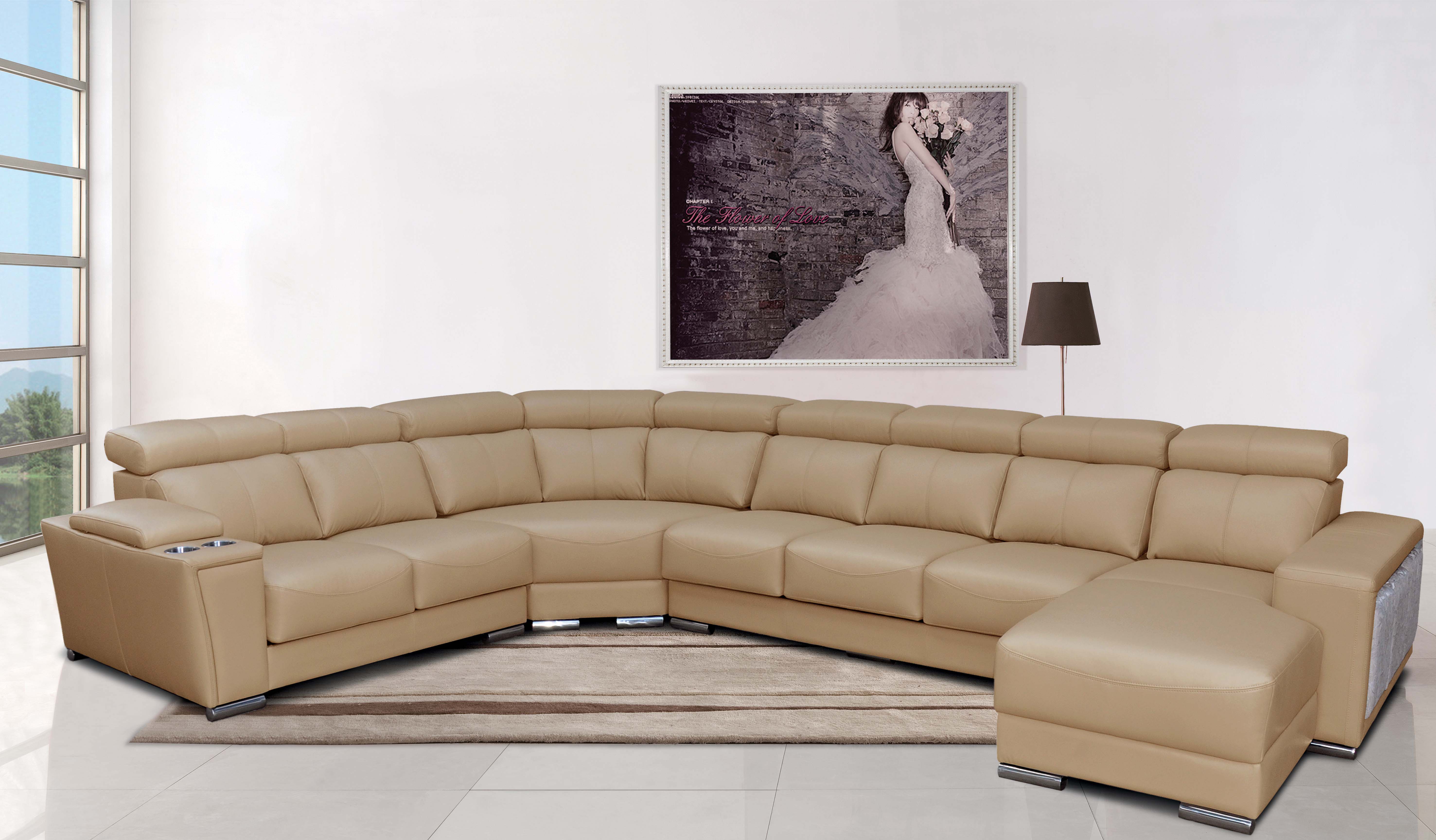 Brands SWH Modern Living Special Order 8312 Sectional with Sliding Seats