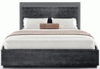 Onyx King size Bed w/Wooden headboard