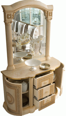 Dining Room Furniture China Cabinets and Buffets Aida 2 door Buffet Ivory