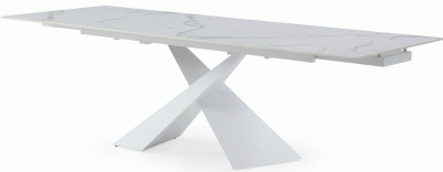 9113 White 71" Dining Table w/ext