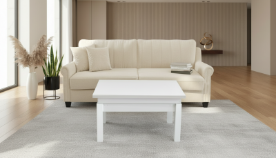 Living Room Furniture Coffee and End Tables Cosmos Rectangular Transformer Table WHITE