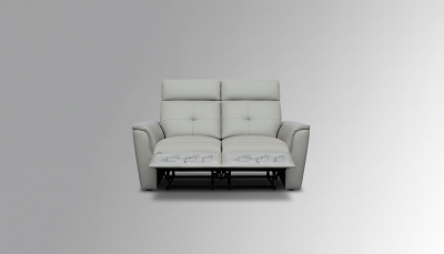 Living Room Furniture Reclining and Sliding Seats Sets 8501 Light Grey Loveseat w/Manual Recliners
