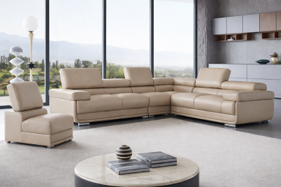2119 Sectional with Extra Chair - Beige