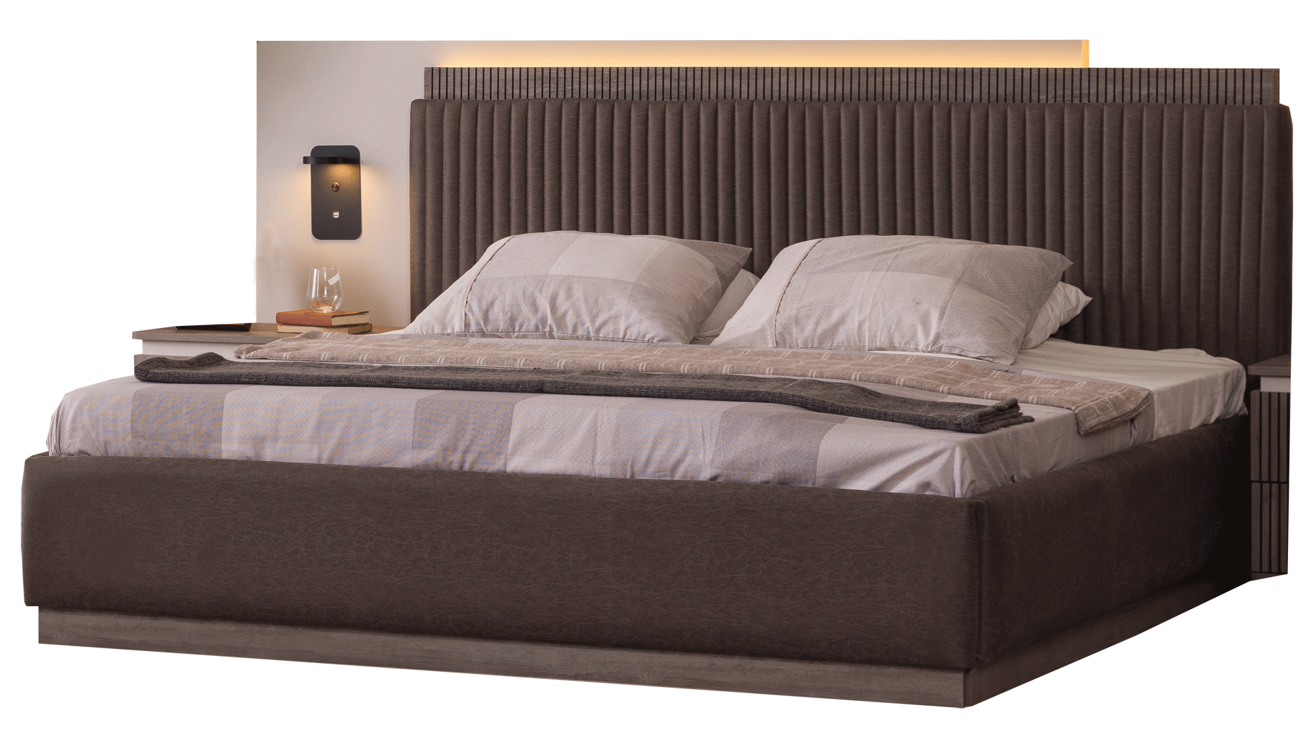 Bedroom Furniture Modern Bedrooms QS and KS Elvis Bed with storage- SOLD AS COMPLETE BEDGROUP ONLY