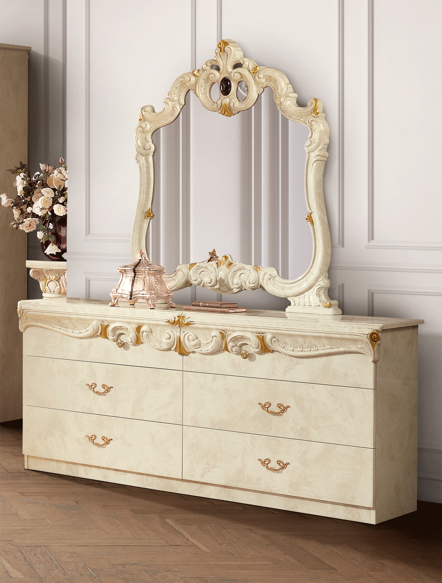 Bedroom Furniture Nightstands Barocco Dressers IVORY