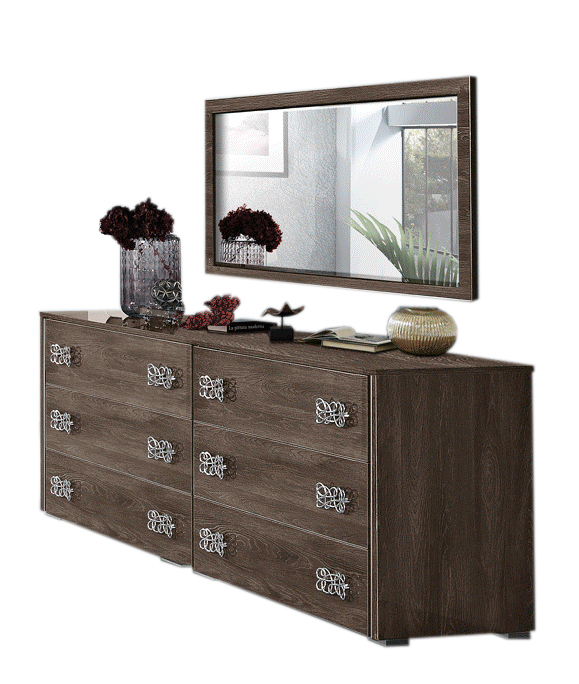 Bedroom Furniture Mirrors Dover Brown Dresser/Mirror