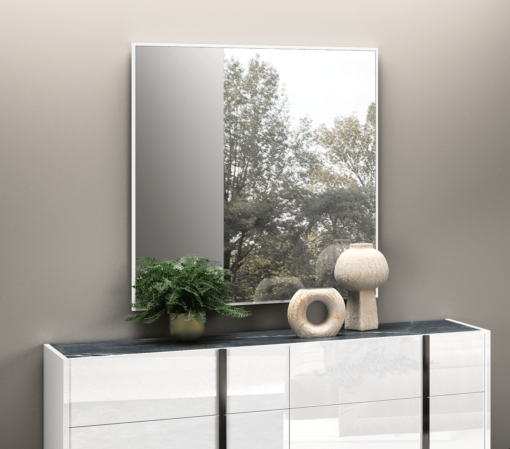 Bedroom Furniture Wardrobes Bianca Marble Mirror