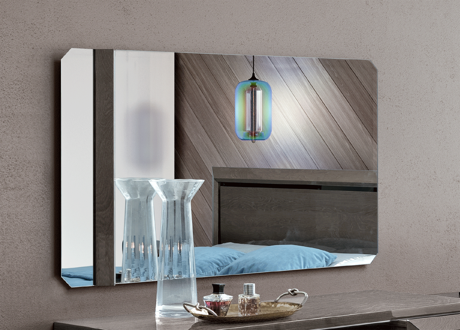 Bedroom Furniture Modern Bedrooms QS and KS Elite Night mirror