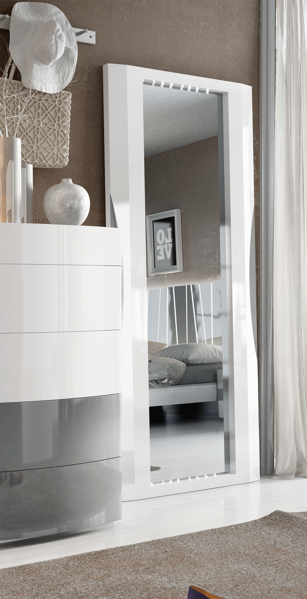 Bedroom Furniture Beds Ronda standing mirror