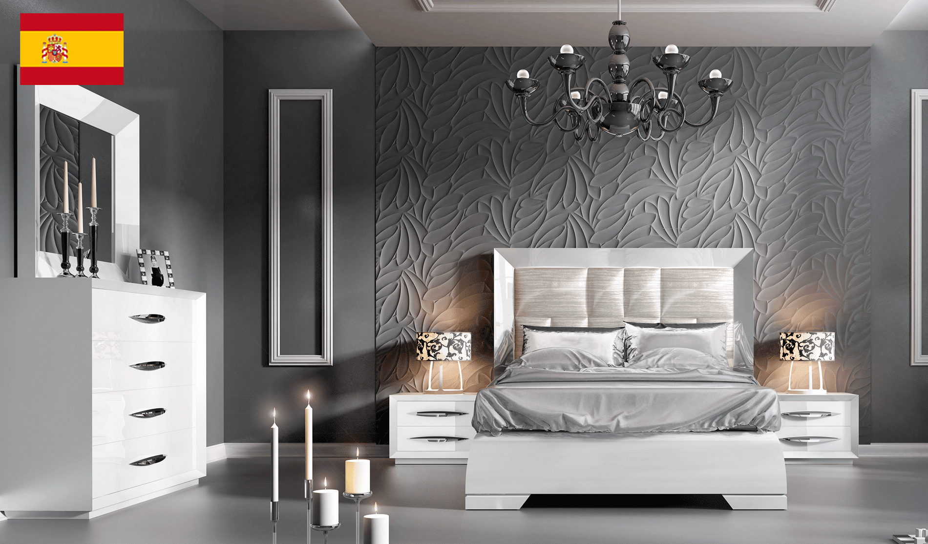 Bedroom Furniture Nightstands Carmen Bedroom White