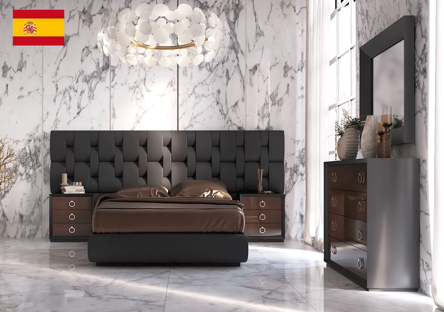 Brands Franco Furniture Bedrooms vol1, Spain Emporio Black Bedroom