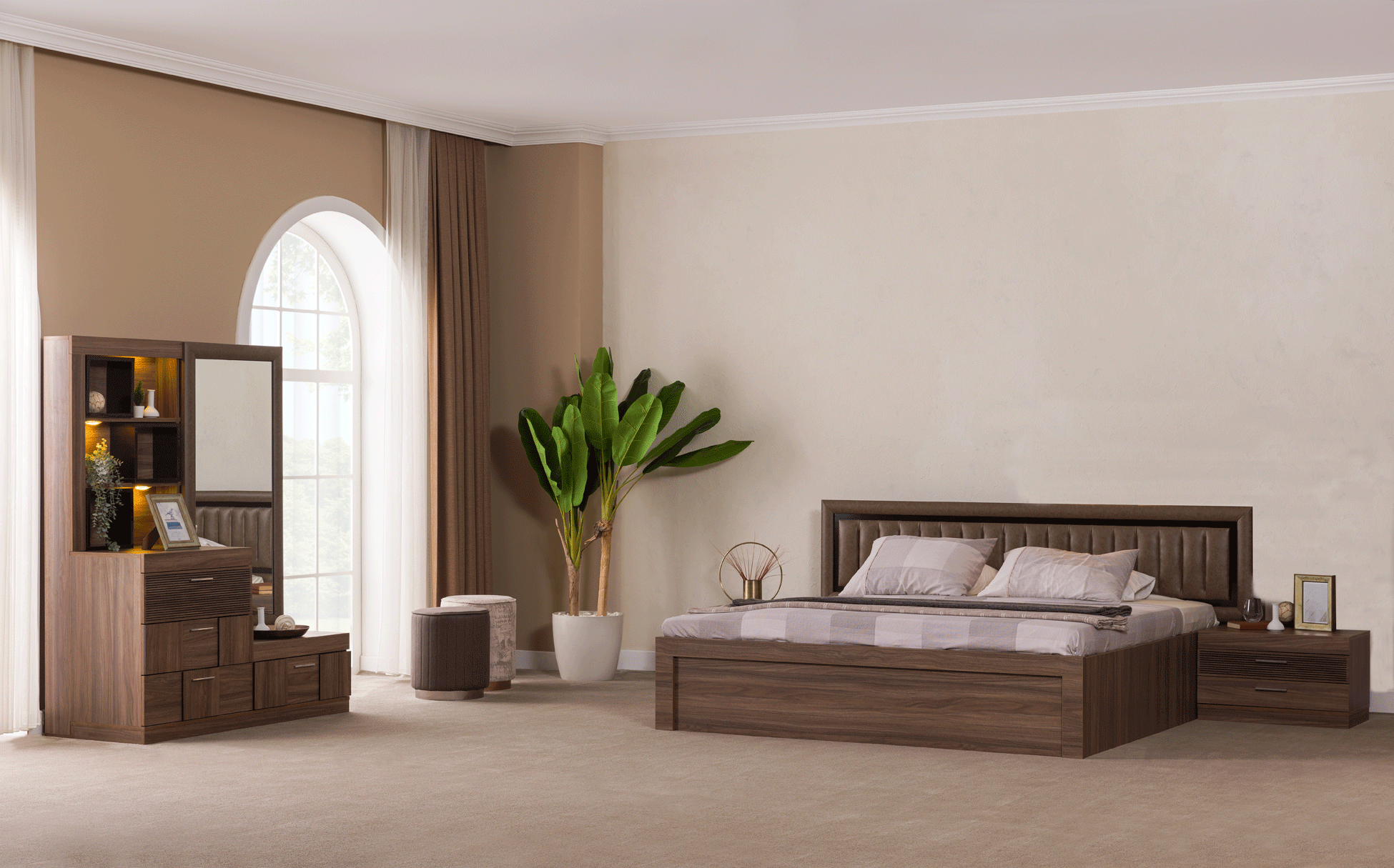 Bedroom Furniture Nightstands Lindo Bedroom w/ Storage - SOLD AS COMPLETE BEDGROUP ONLY
