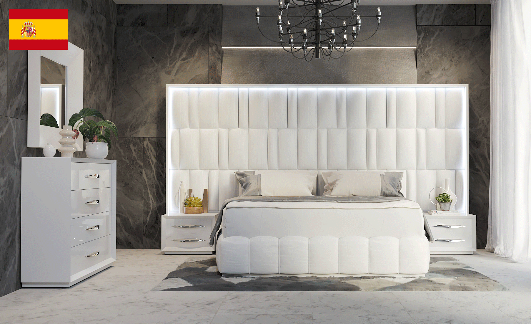 Brands Franco ENZO Bedrooms, Spain Orion Bed with Carmen cases