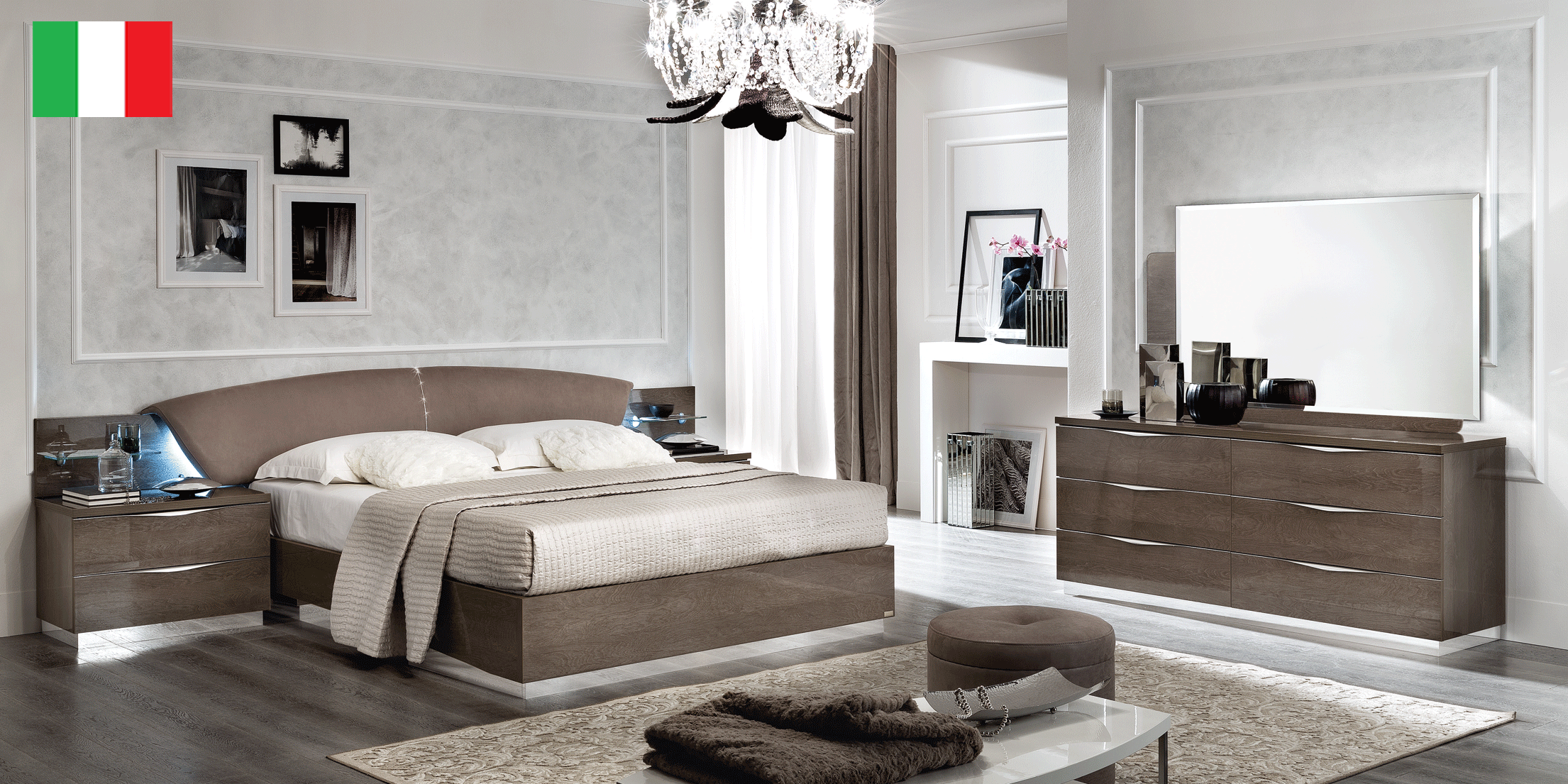 Bedroom Furniture Classic Bedrooms QS and KS Platinum DROP Bedroom SILVER BIRCH