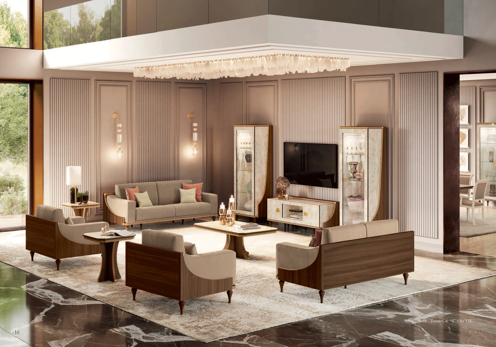 Wallunits Hallway Console tables and Mirrors Romantica Entertainment Center by Arredoclassic, Italy