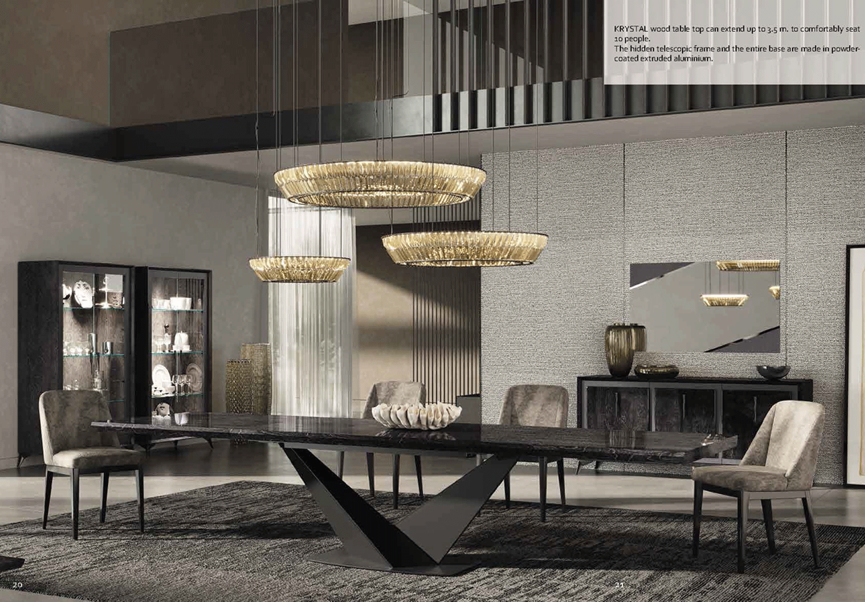 Dining Room Furniture Modern Dining Room Sets Krystal Dining Room - Additional items