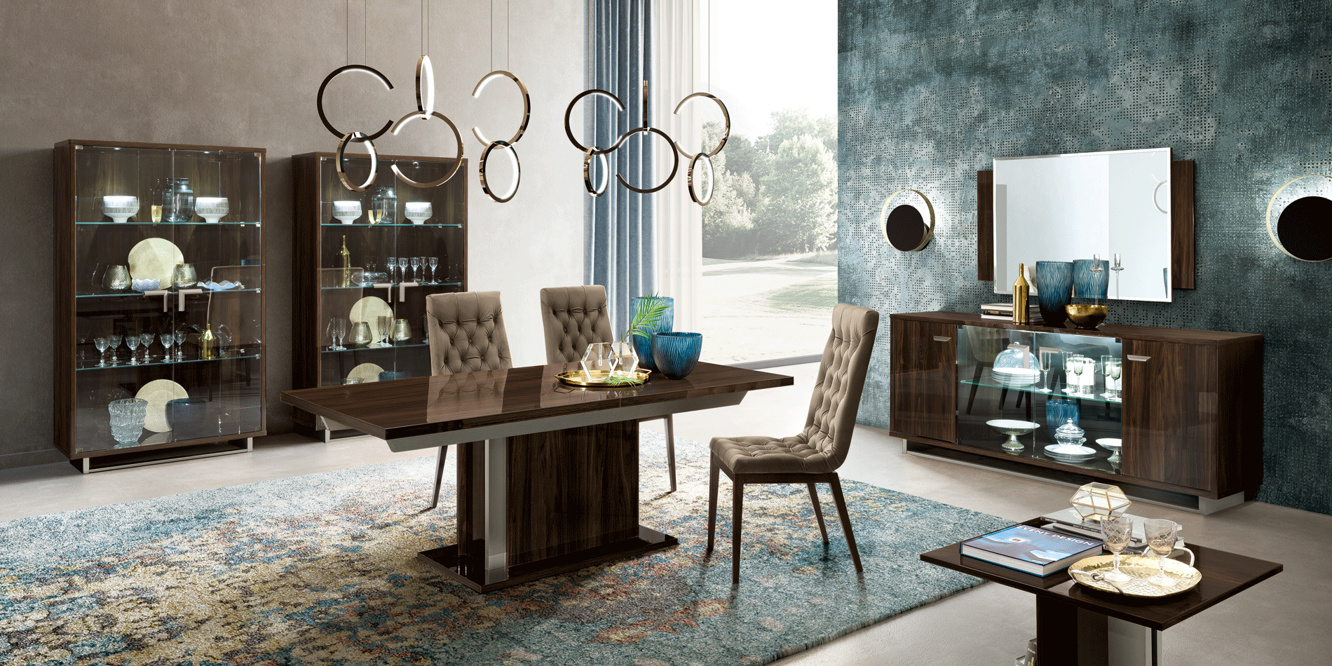 Brands Camel Gold Collection, Italy Volare Dining room Dark Walnut/Nickel Additional items