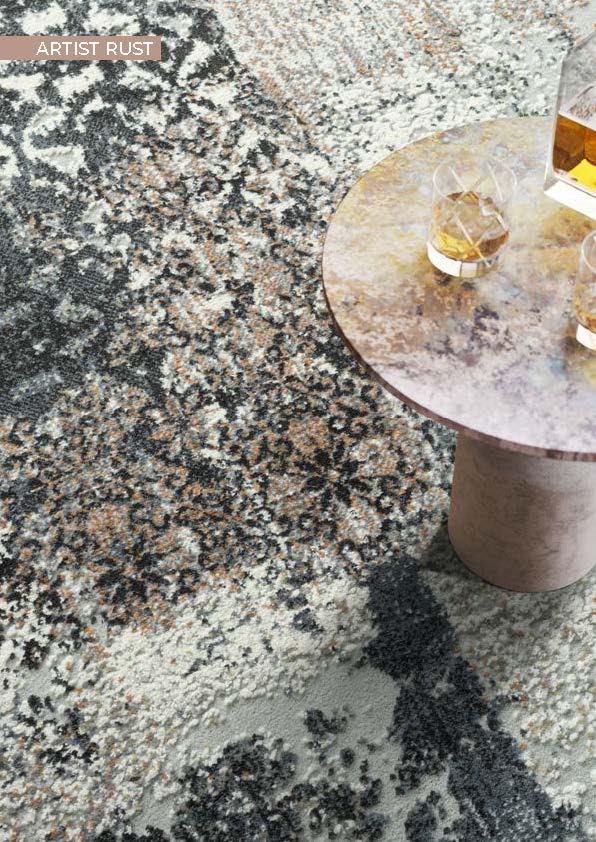 Living Room Furniture Rugs Artist Rust