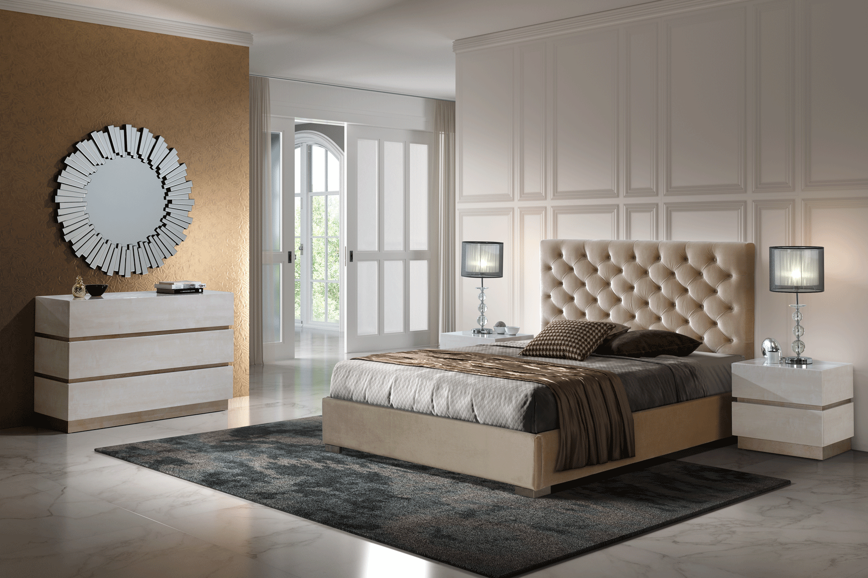 Bedroom Furniture Nightstands 852 Gala Bed, M-151, C-151, E-100