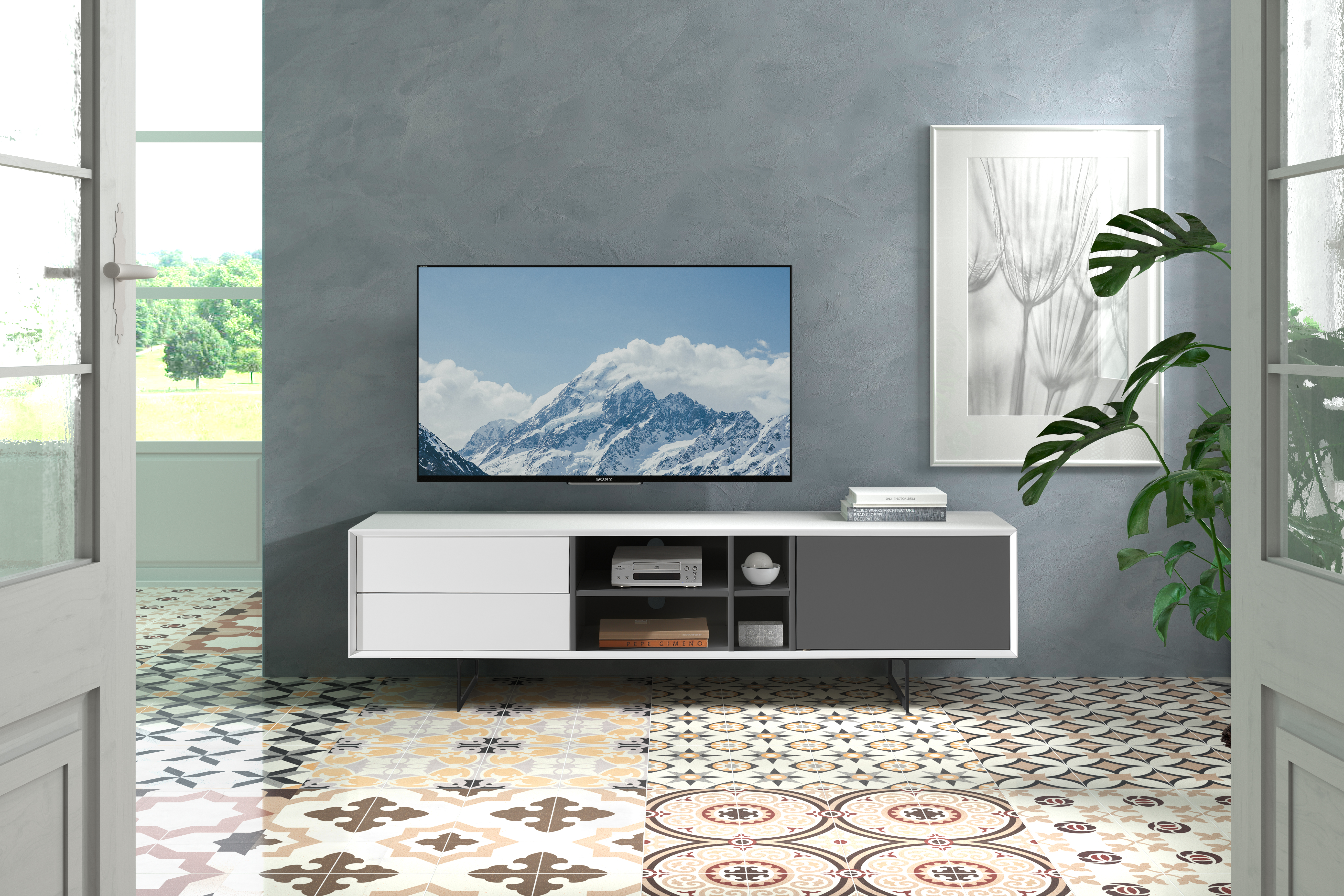 Brands MSC Modern Wall Unit, Italy TV-131 White