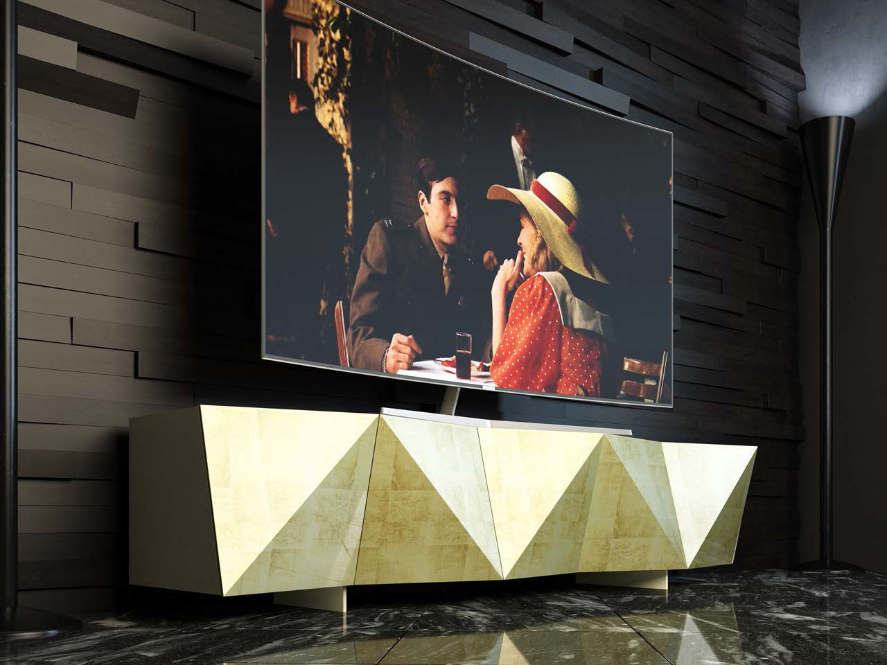 Brands Franco Kora Dining and Wall Units, Spain TVII.02 TV COMPACT