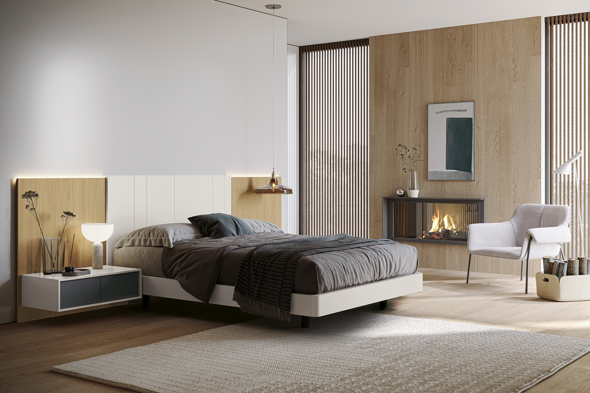 Bedroom Furniture Modern Bedrooms QS and KS Chic 011