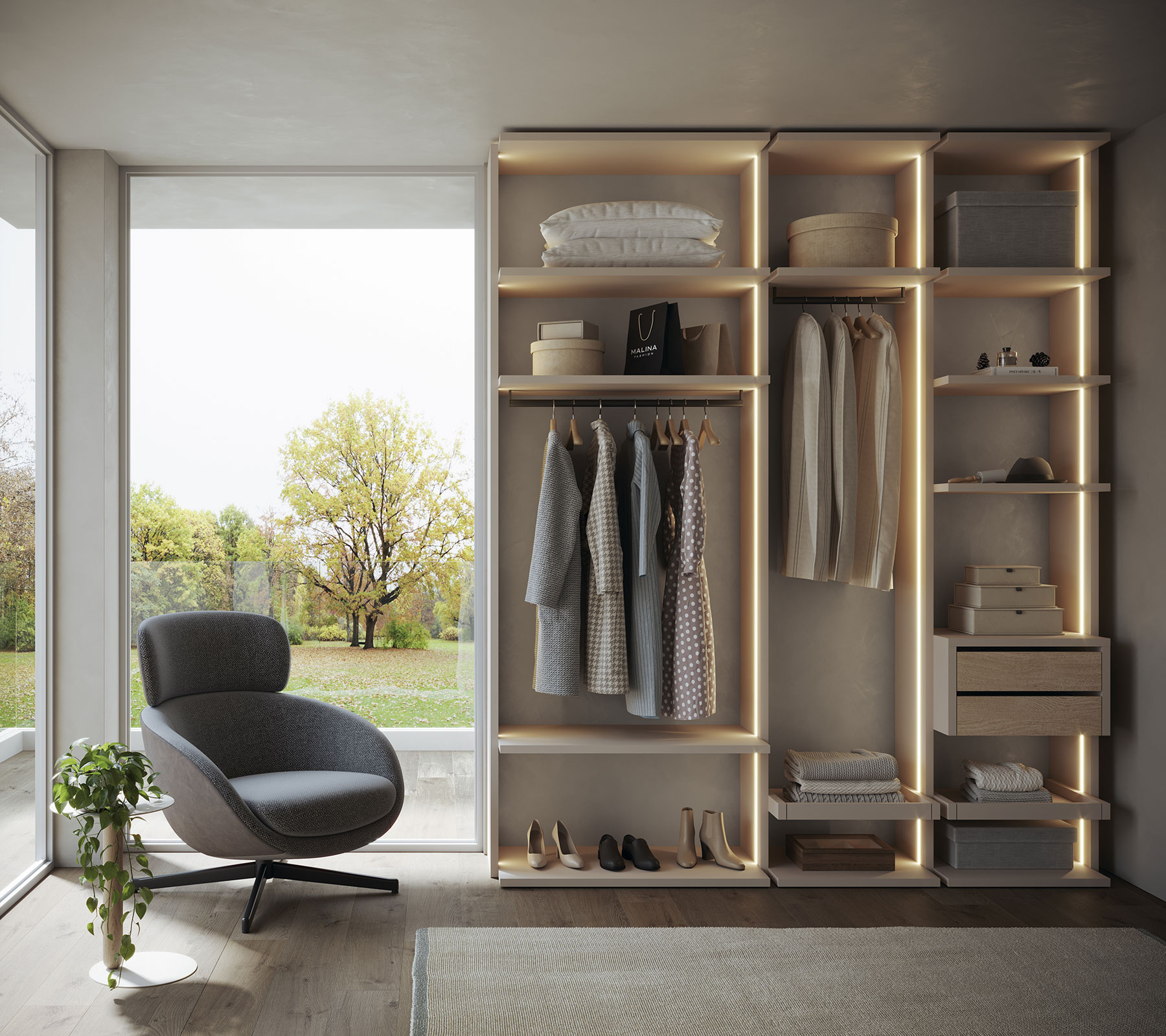 Bedroom Furniture Wardrobes MS 027 Walking closet