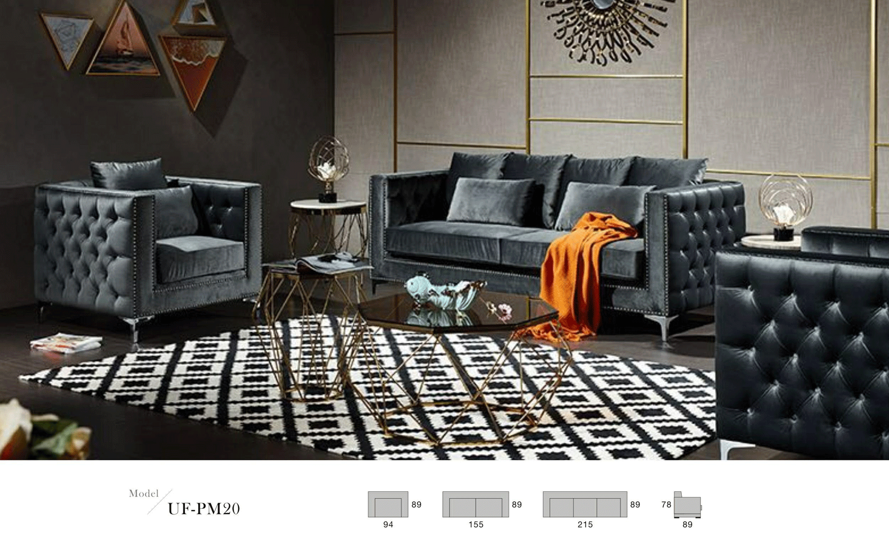 Clearance Living Room PM20 LIVING ROOM SET FABRIC
