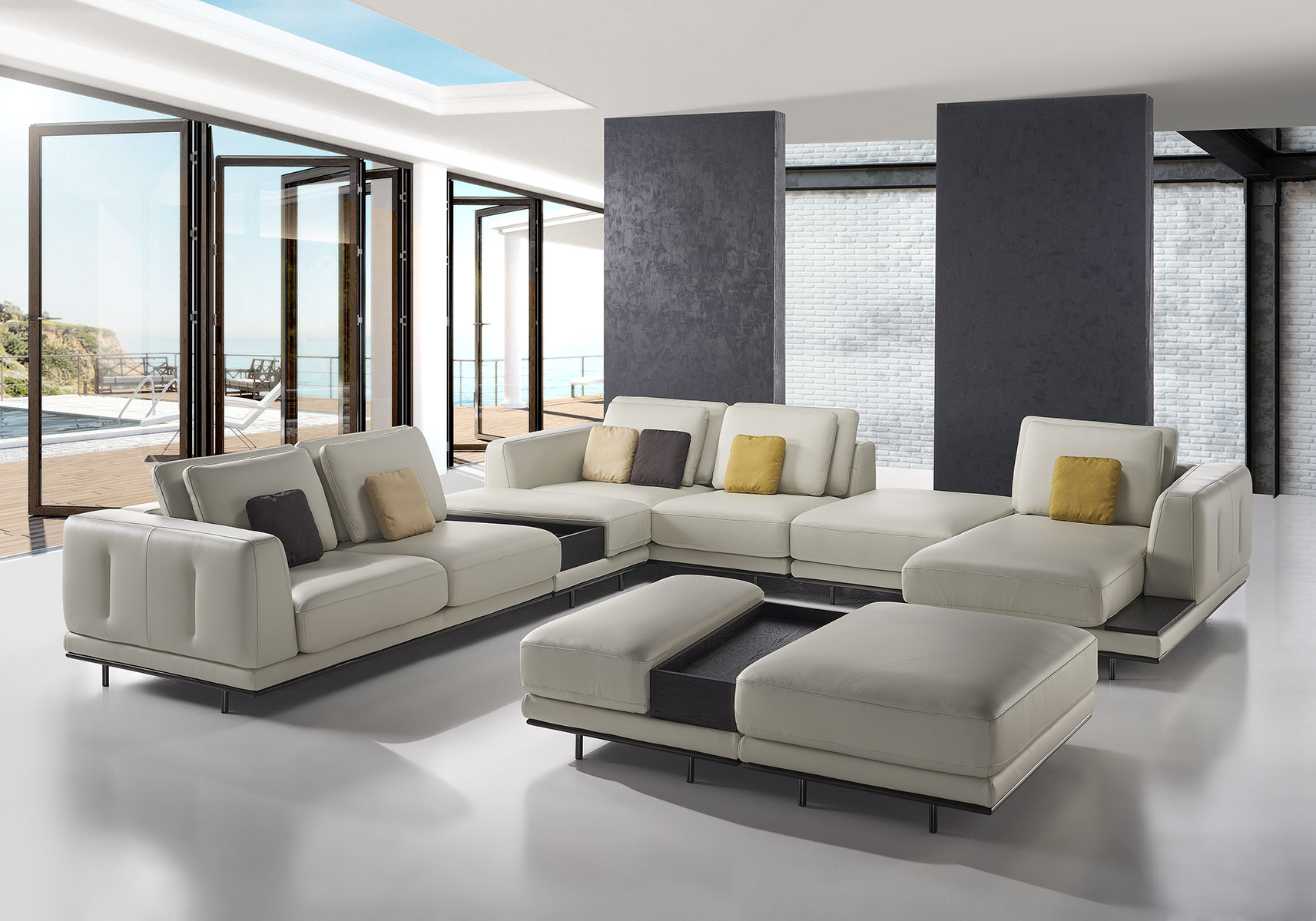 Living Room Furniture Reclining and Sliding Seats Sets Rimmel Living