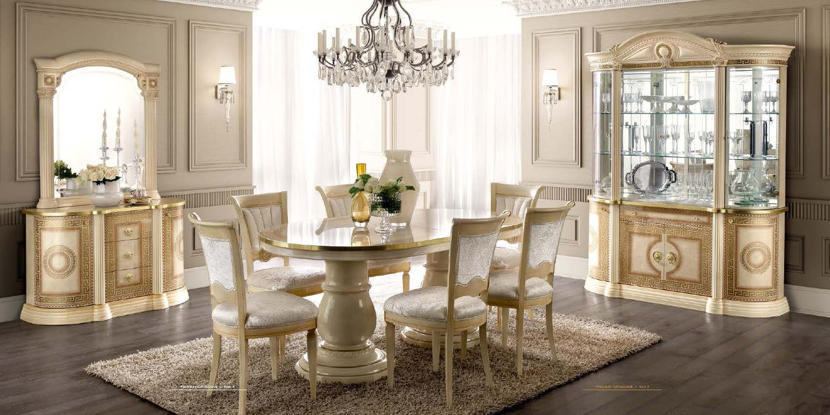Dining Room Furniture Marble-Look Tables Aida Dining Additional Items