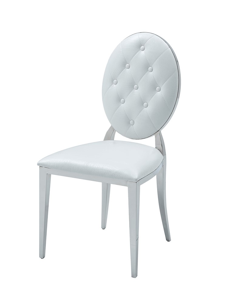 Dining Room Furniture Marble-Look Tables 110 Side Chair White