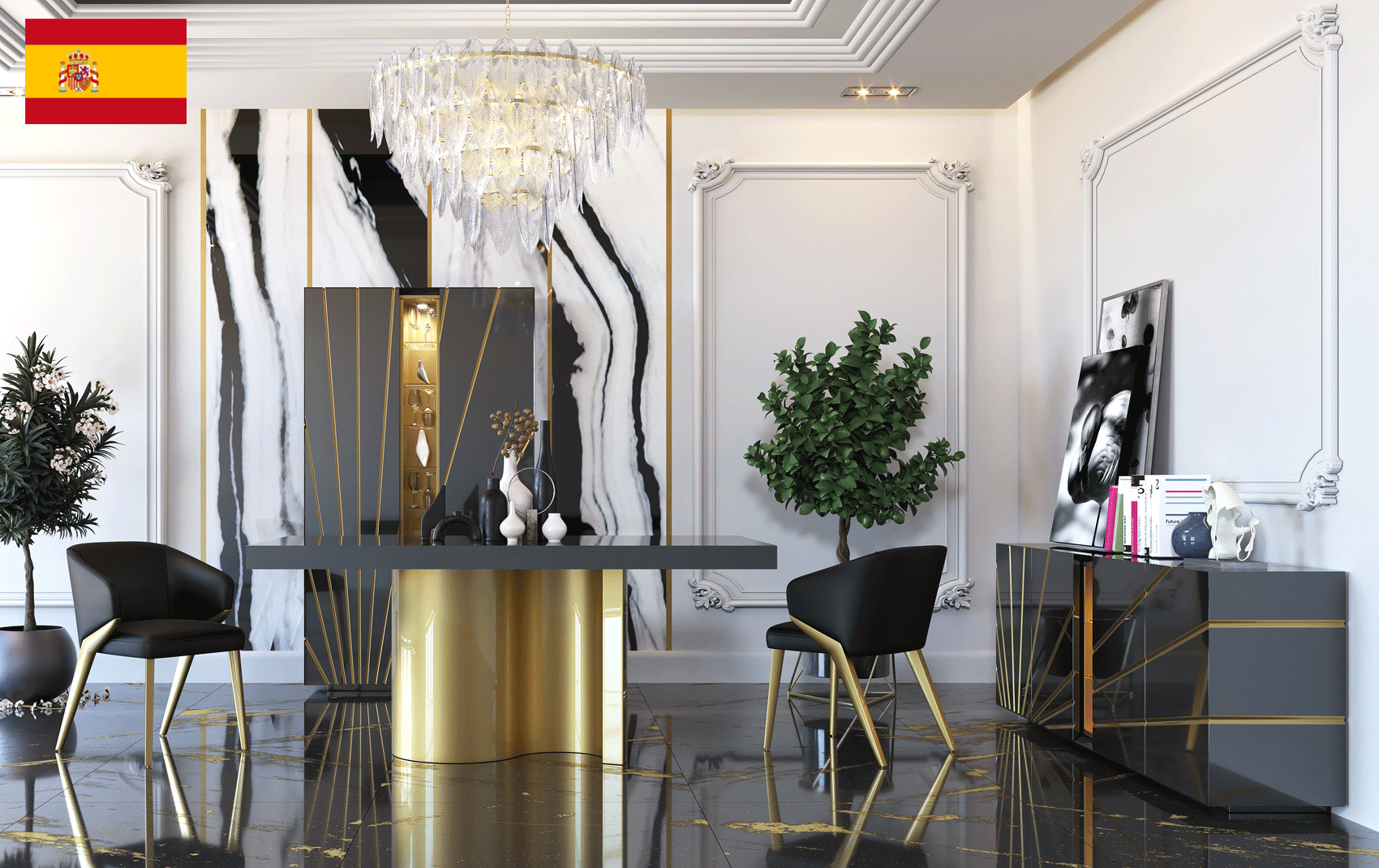 Brands Franco AVANTY, SPAIN Oro Black Dining room