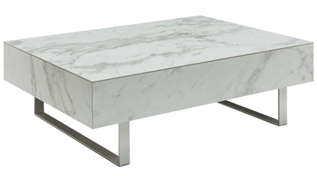 Clearance Living Room 1497 White marble Coffee Table