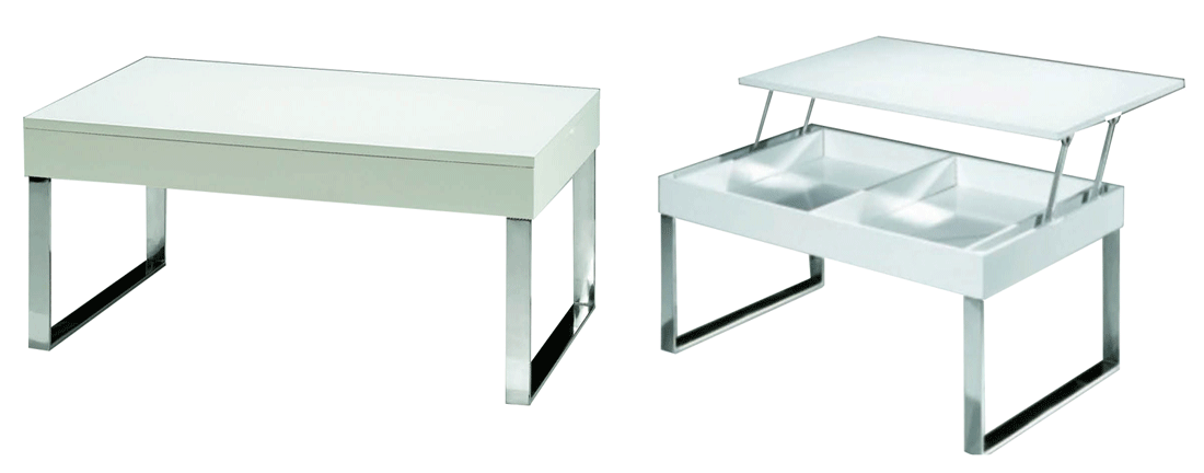Living Room Furniture Coffee and End Tables J030 White Coffee Table