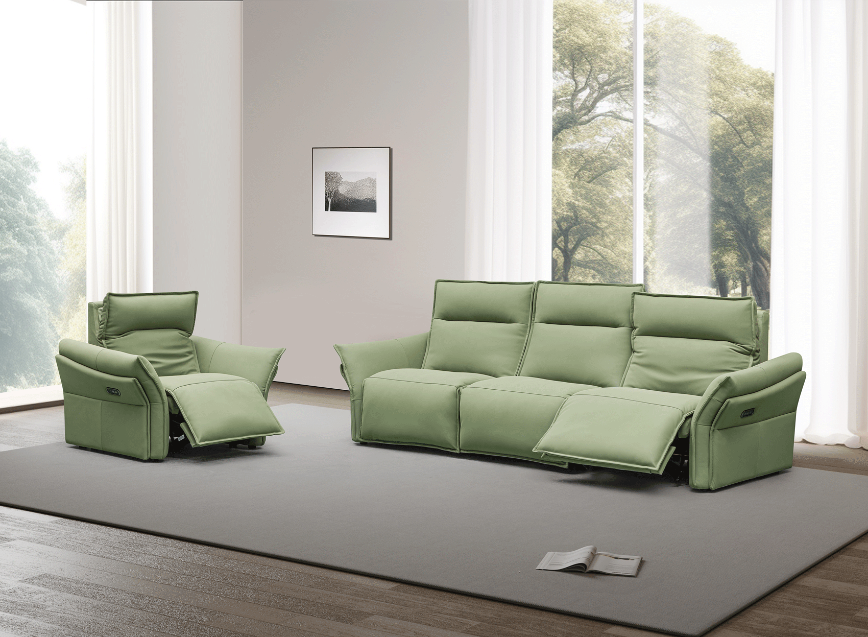 Living Room Furniture Sofas Loveseats and Chairs GM56 Recliner Set