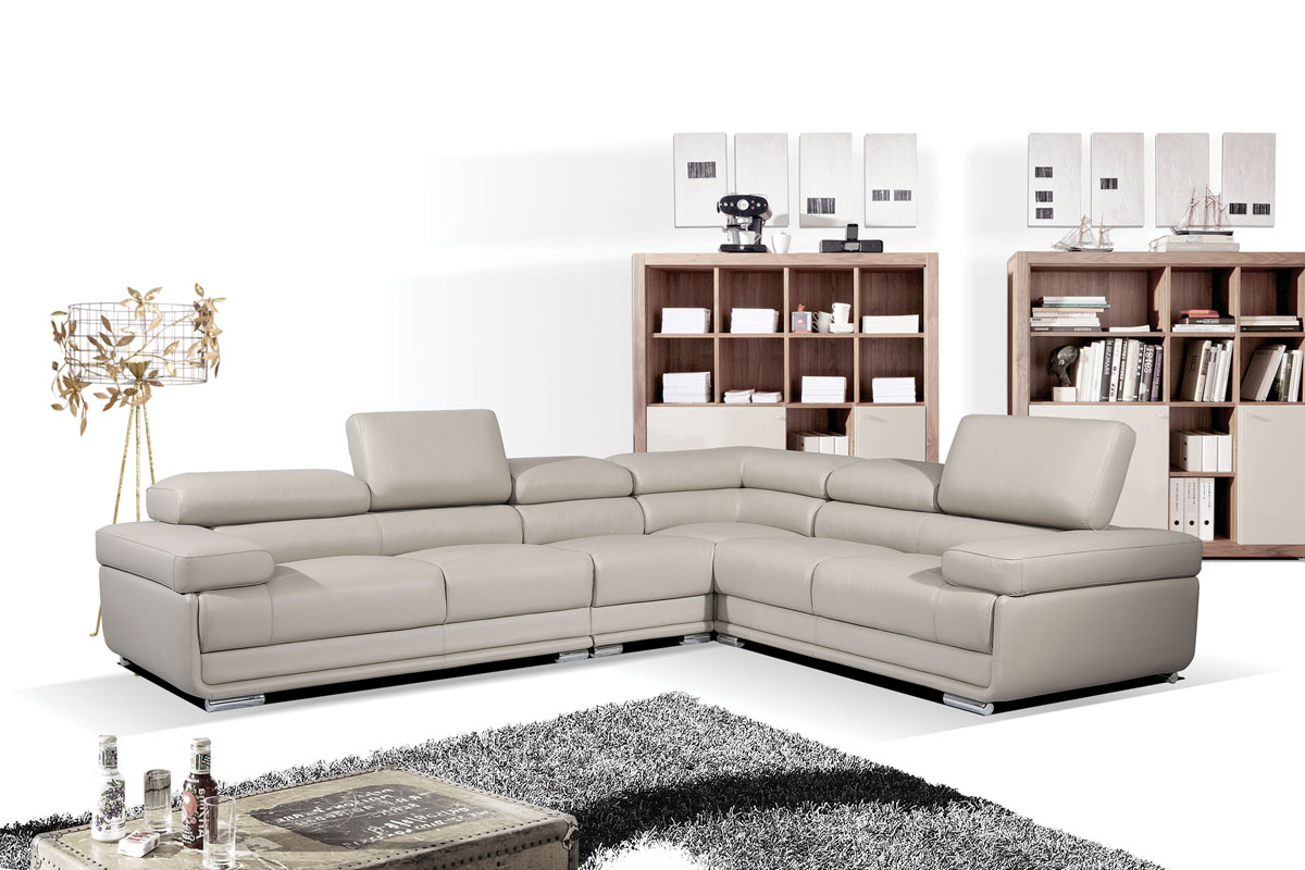 Living Room Furniture Sectionals with Sleepers 2119 Sectional Light Grey