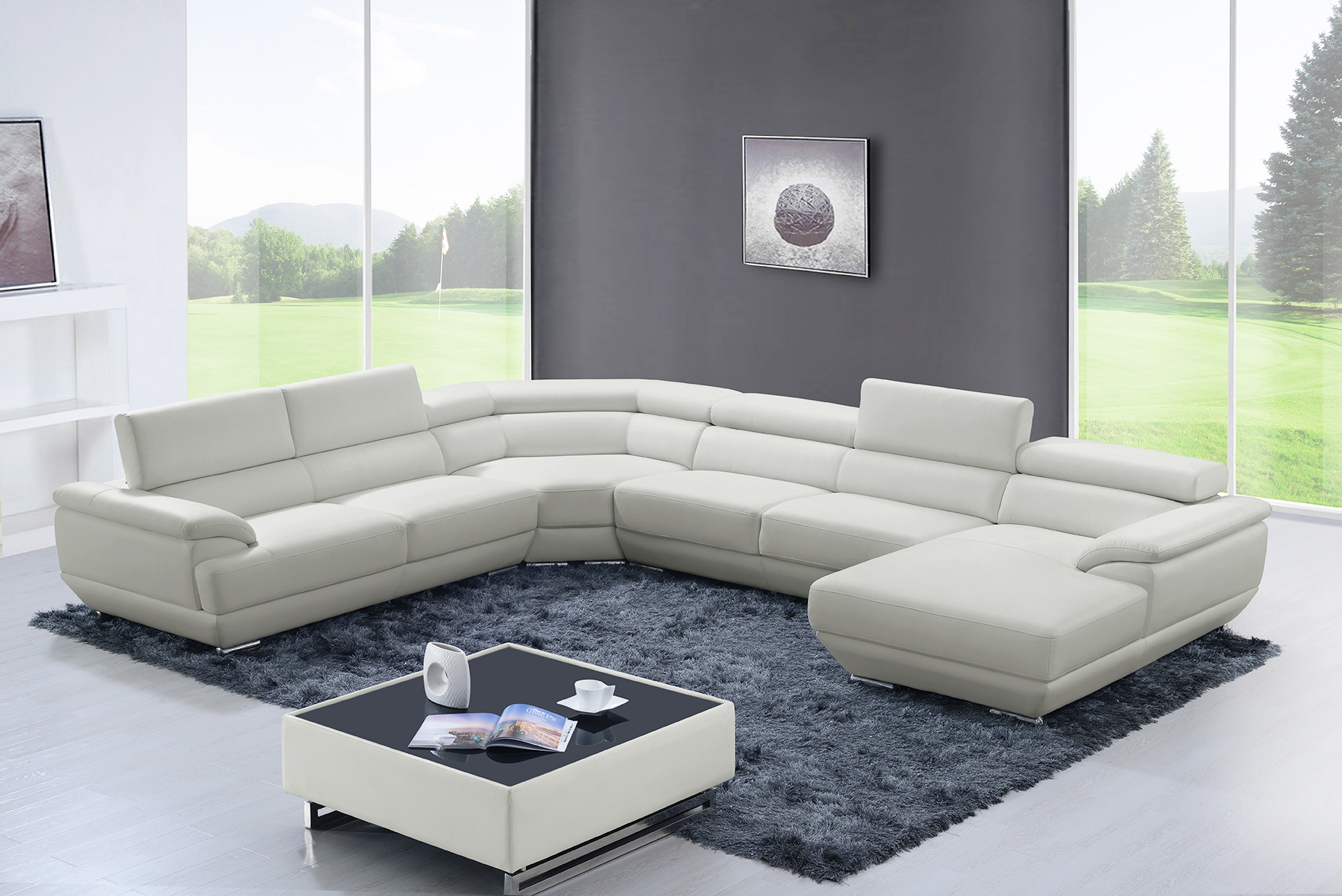 430 Sectional Off White, Sectionals, Living Room Furniture