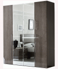 Platinum 4 Door Wardrobe with 2 Mirrors