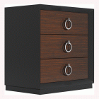 Emporio Black Night Stand 3 Drawers