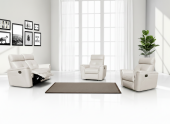 8501 White w/Manual Recliners